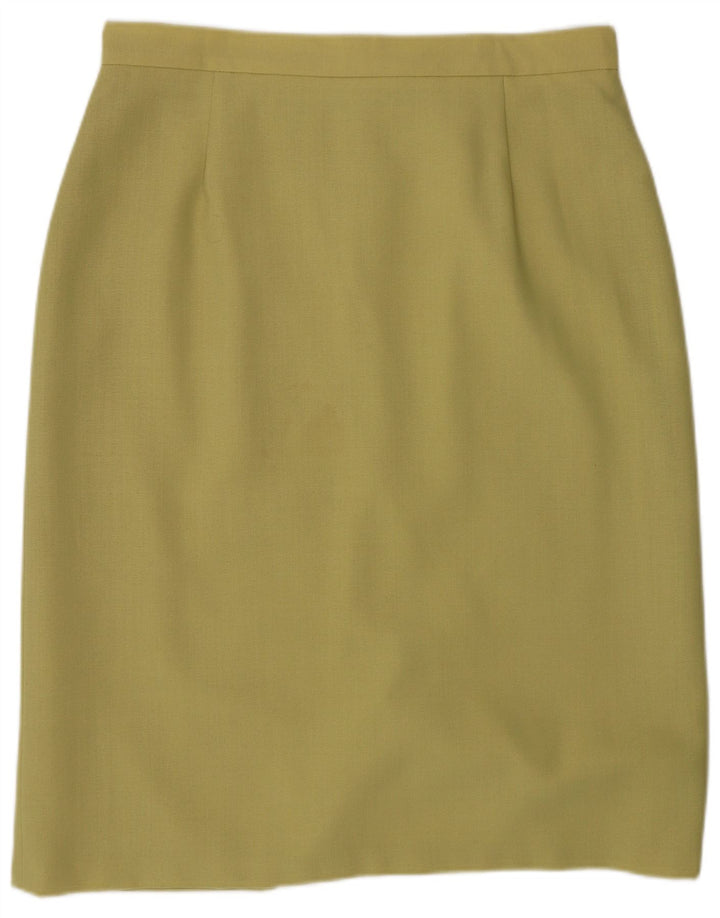 JAQUES VERT Falda recta midi de cintura alta para mujer UK 18 XL W33 Verde
