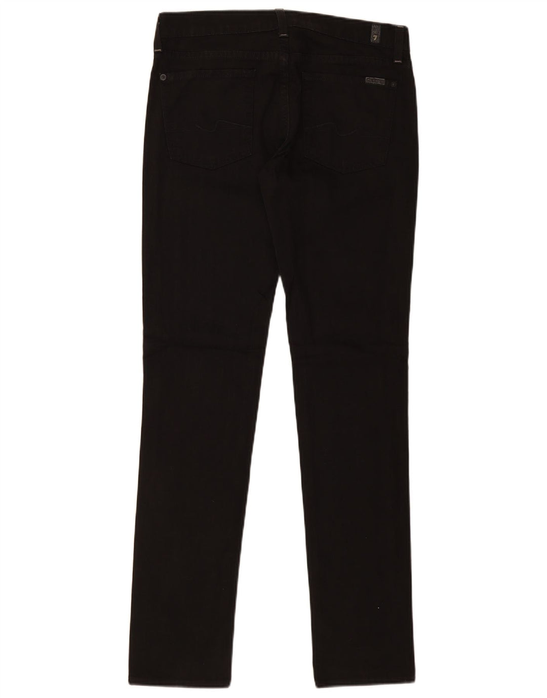 7 FOR ALL MANKIND Vaqueros ajustados para mujer W29 L33 Algodón negro