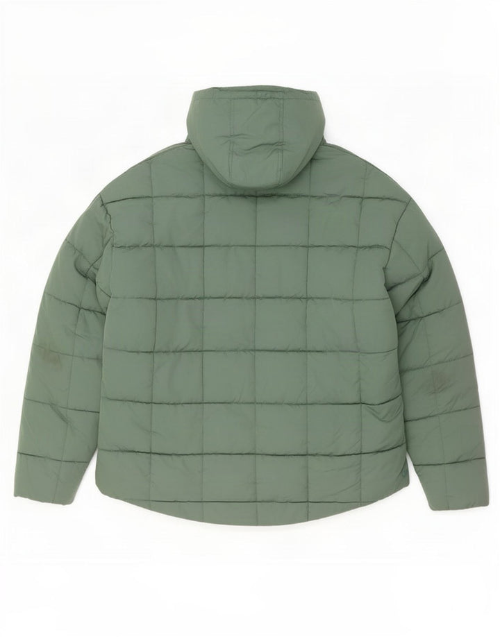 Chaqueta acolchada con capucha para mujer Fat Face UK 44 Poliéster verde grande