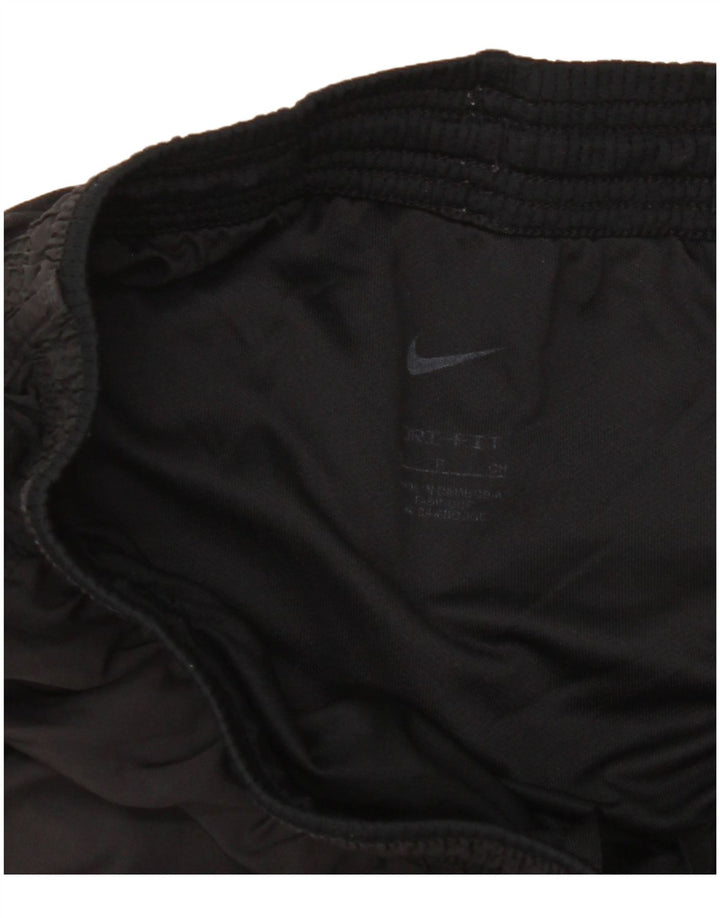 Nike - Pantalones cortos deportivos Dri Fit para mujer, talla 10, poliéster negro pequeño