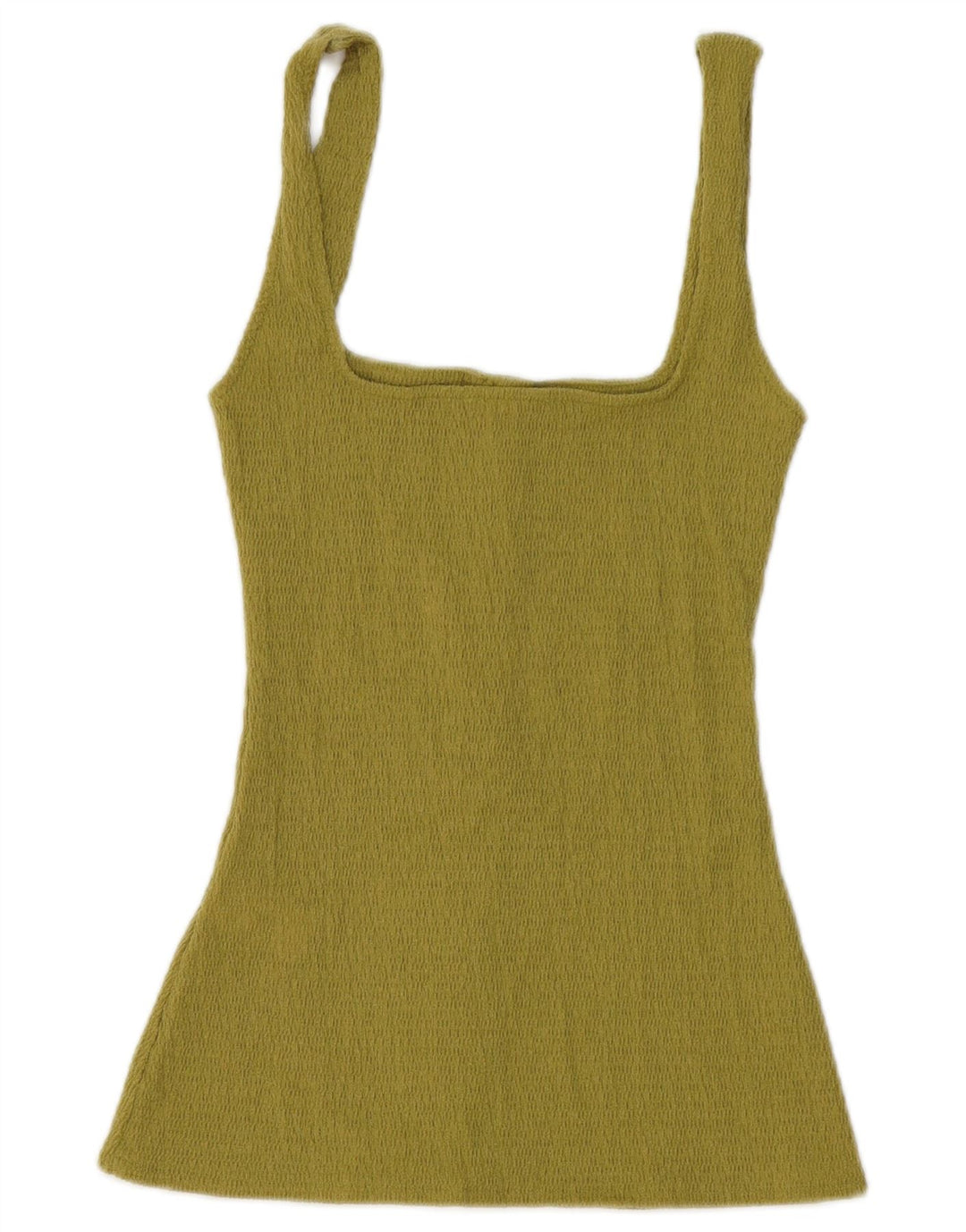 Zara Mujer Chaleco Top UK 12 Poliéster Verde Medio