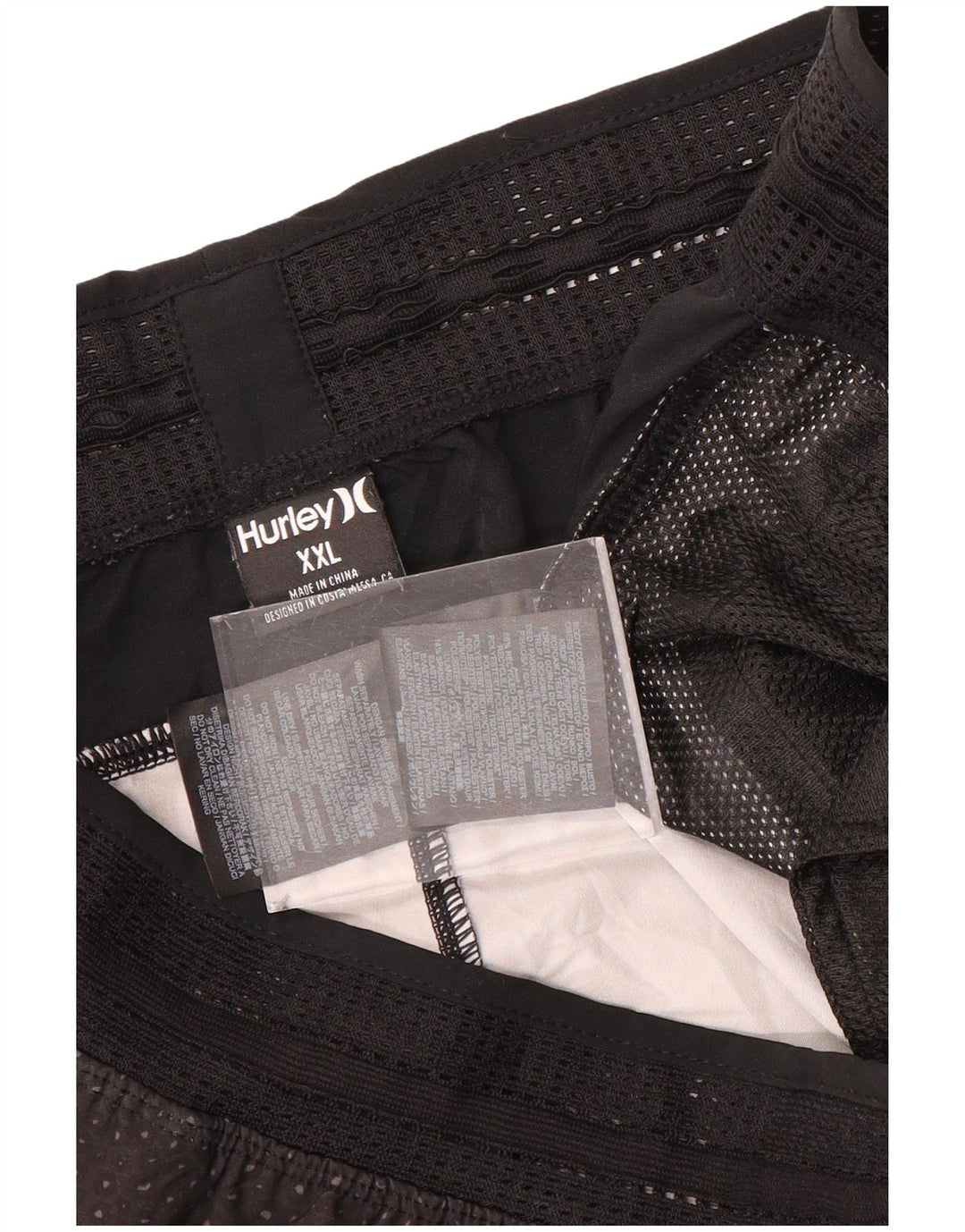 Hurley Hombre Phantom Bañador Shorts 2XL Poliéster Negro Manchado