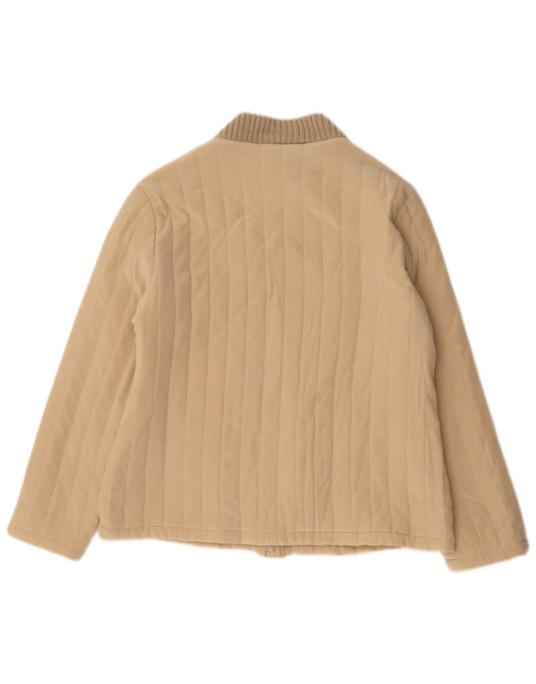 Cherie Chaqueta Bomber para Mujer IT 46 Grande Seda Beige