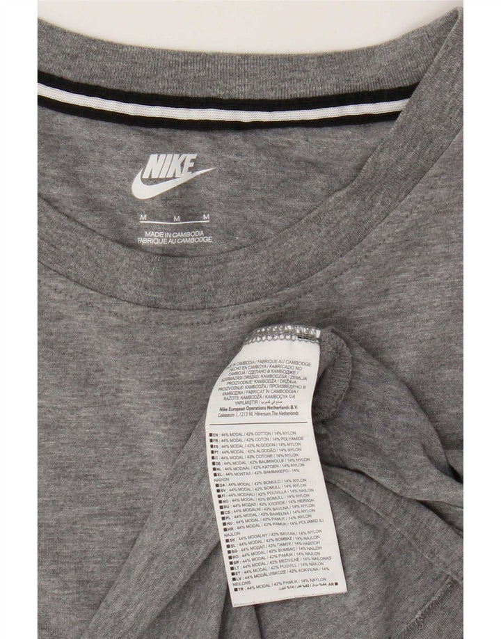 Nike - Camiseta para mujer, talla 40, color gris medio, modal moteado