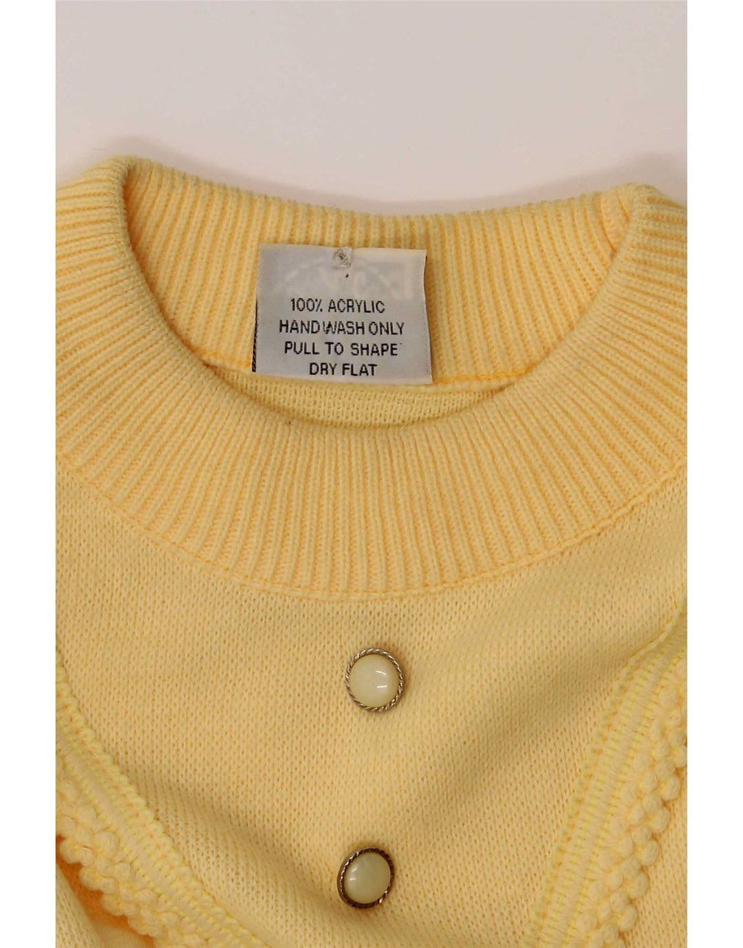 Snatch - Jersey de cuello redondo para mujer, talla 40, acrílico amarillo mediano