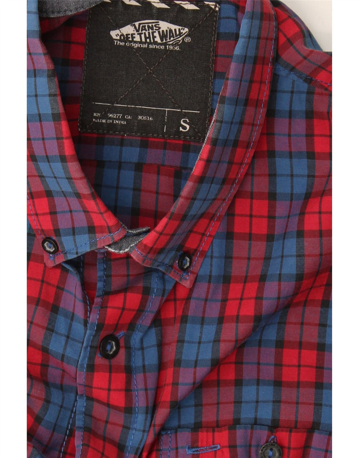 VANS Mens Shirt Small Red Check Cotton Vintage Vans and Second-Hand Vans from Messina Hembry 