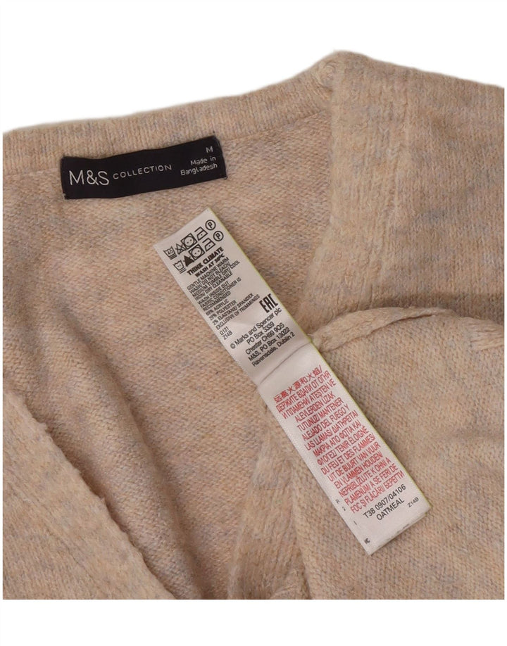 Marks & Spencer Suéter tipo jersey con cuello en V para mujer UK 44 Gris medio moteado