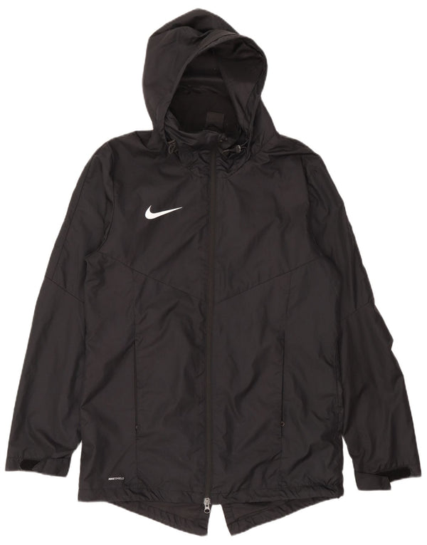 Nike Chaqueta impermeable con capucha Dri Fit para hombre UK 38 Mediano Negro Poliéster