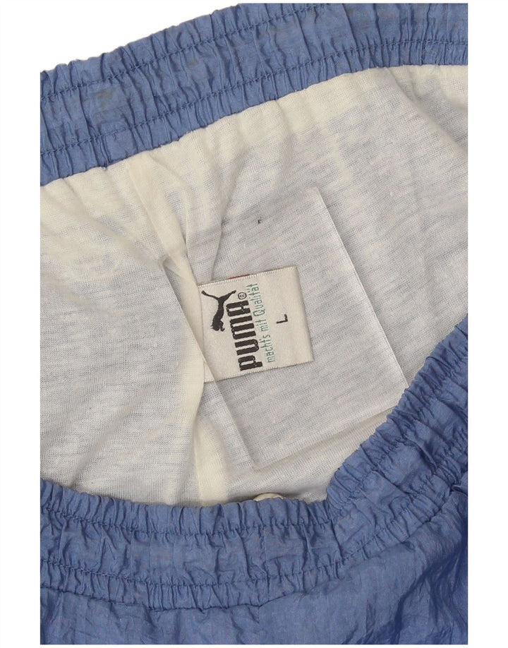 Pantalones De Chándal Puma Hombre Azul Grande Colorblock Poliamida
