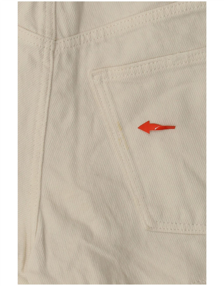 ZARA Shorts Vaqueros Desgastados para Niña 13-14 Años W26 Blanco Roto