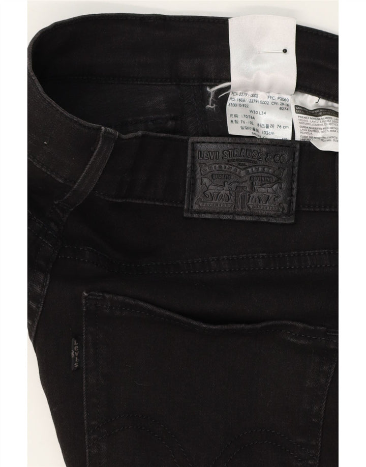 LEVI'S Womens Slim Jeans W30 L28 Black Vintage Levi's and Second-Hand Levi's from Messina Hembry 