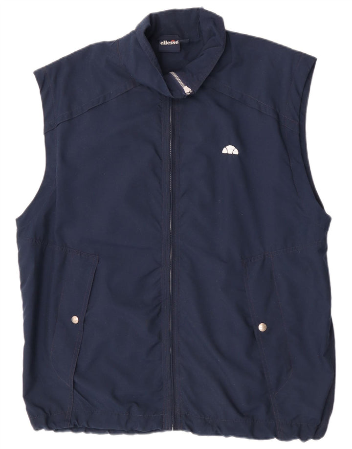 Ellesse - Chaqueta de chándal sin mangas para hombre IT 52 grande azul marino