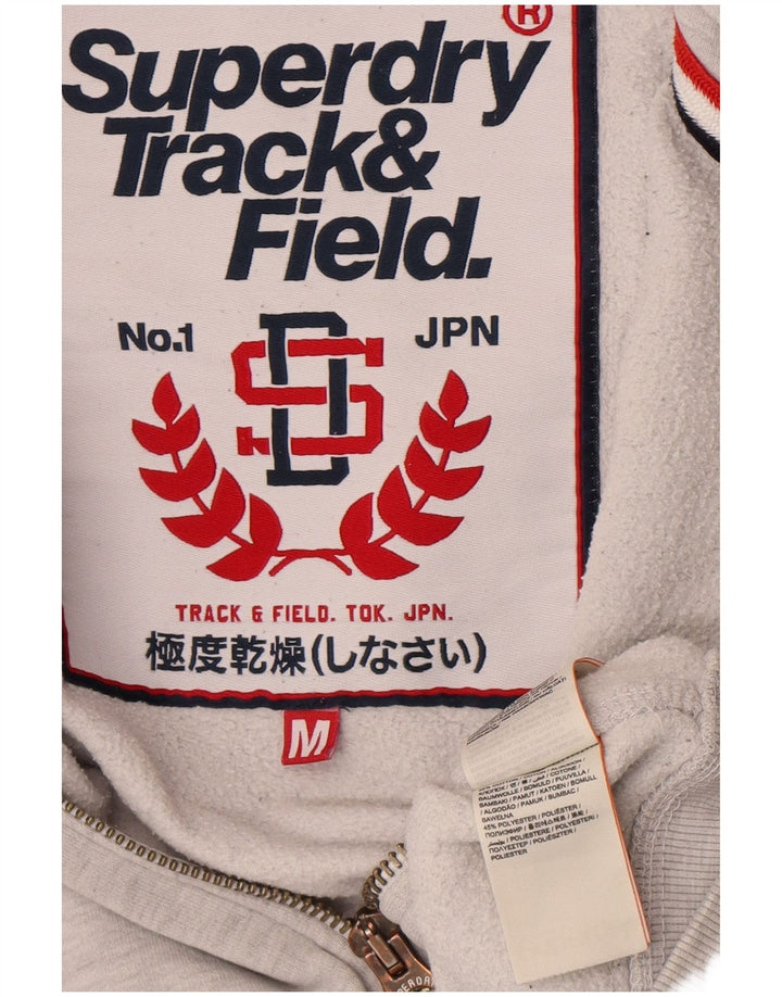 Superdry Hombre Sudadera Con Capucha Y Cremallera Gráfica De Algodón Gris Medio