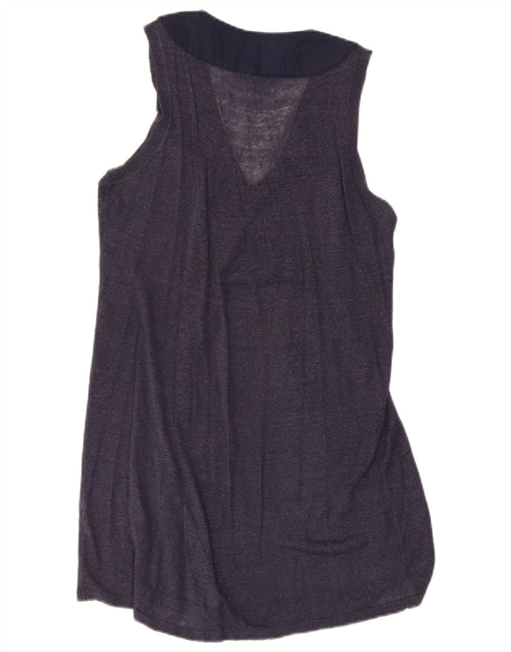 Max Mara Mujer Weekend Vest Top UK 8 Small Azul Marino