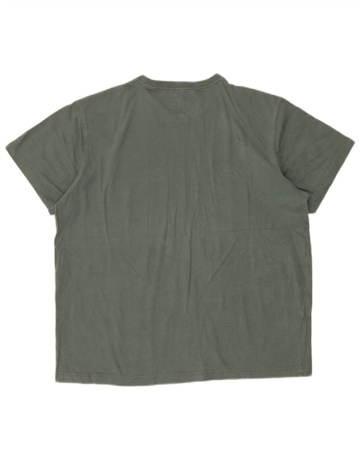 EDDIE BAUER Camiseta Hombre Top Grande Caqui Algodón