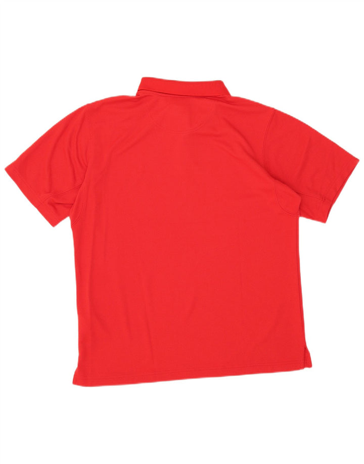 Polo Columbia Omni-Shade para hombre, poliéster rojo grande