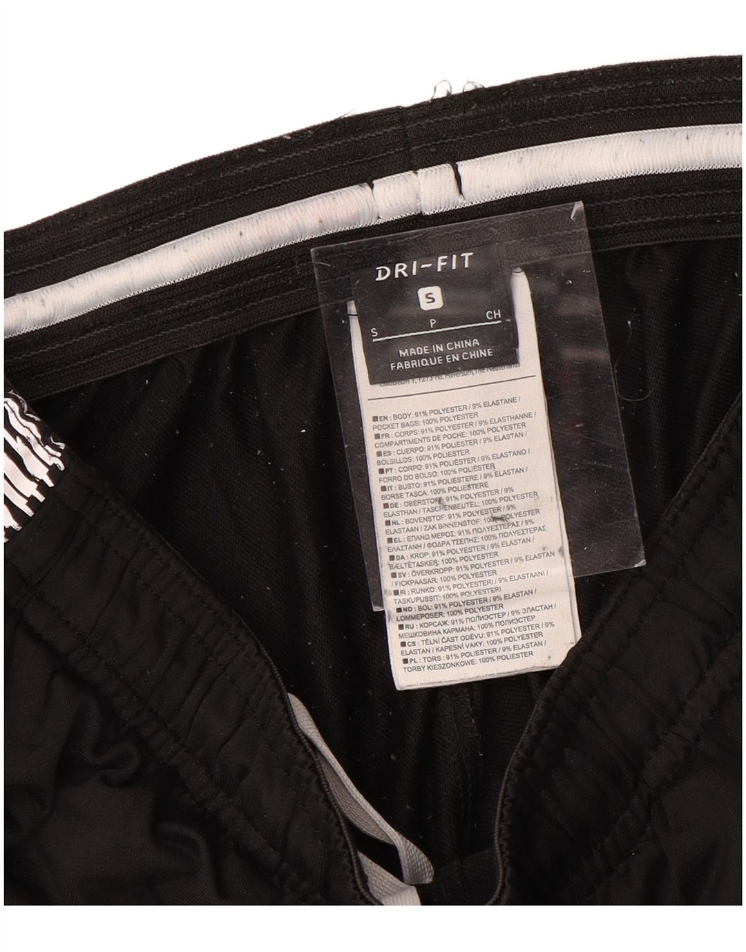 NIKE Pantalón deportivo Dri Fit Graphic para hombre, talla pequeña, color negro