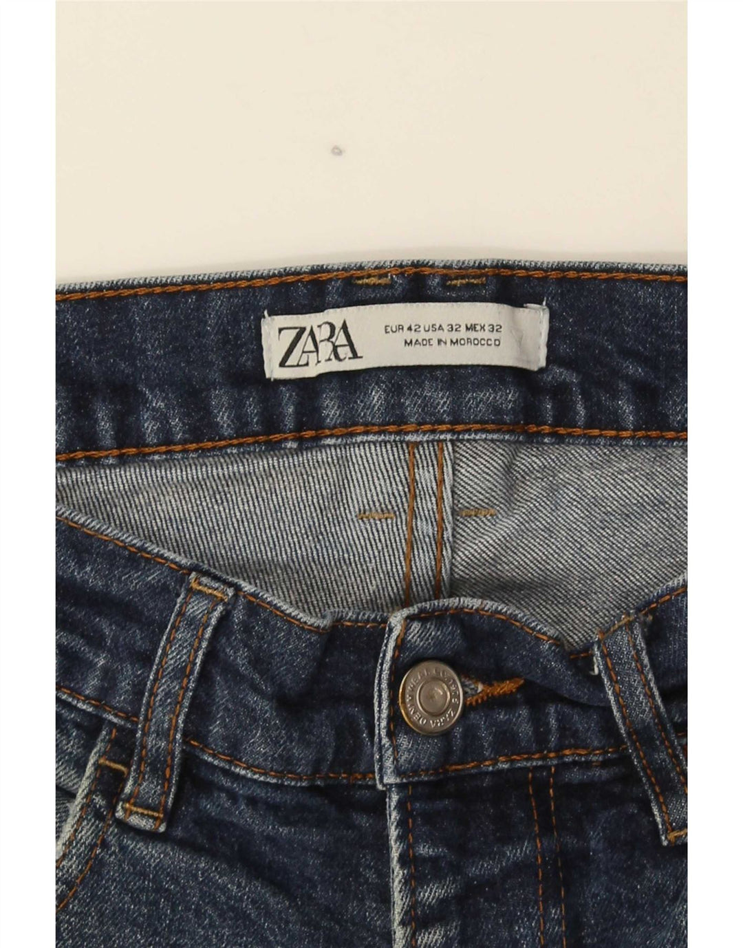 Zara Mens Slim Jeans EU42 Grande W32 L28 Azul Marino