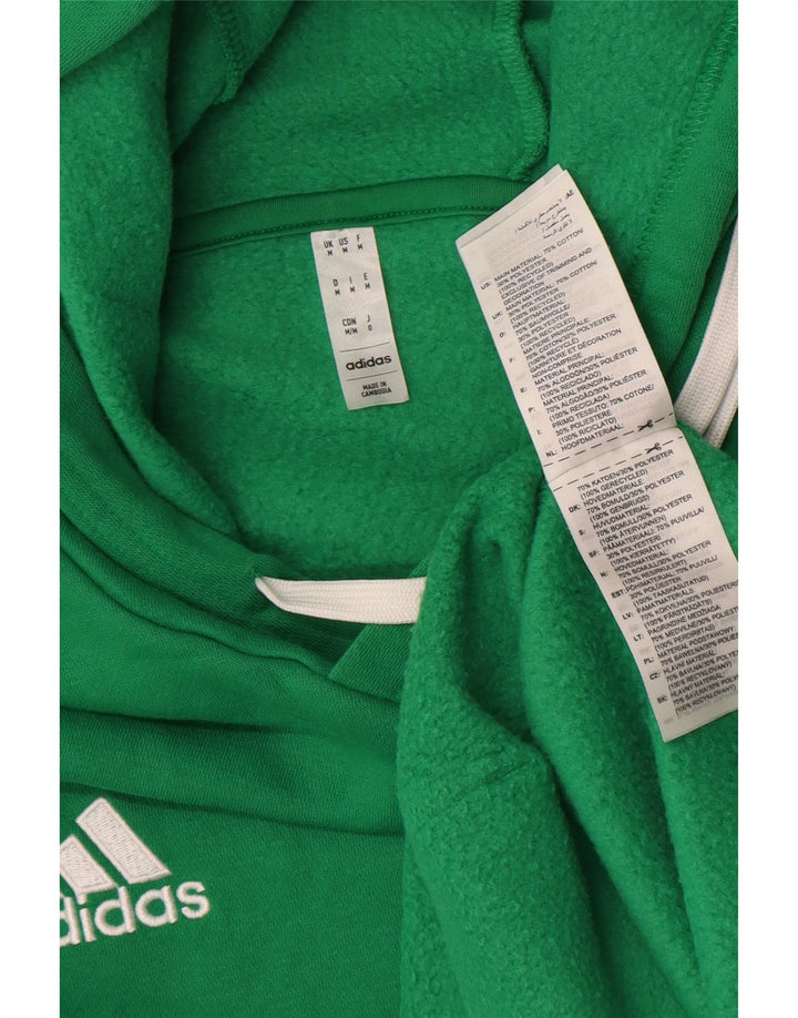 Adidas Hombre Sudadera Con Capucha Jumper Algodón Verde Medio