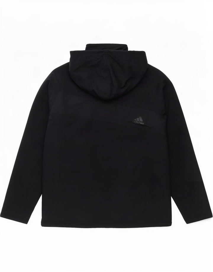 Adidas Chaqueta acolchada con capucha para hombre UK 38 Medium Negro Poliéster