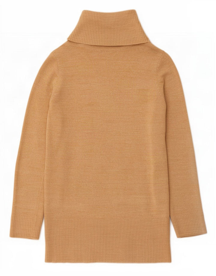 Marks & Spencer Suéter largo con cuello vuelto para mujer UK 8 Small Beige
