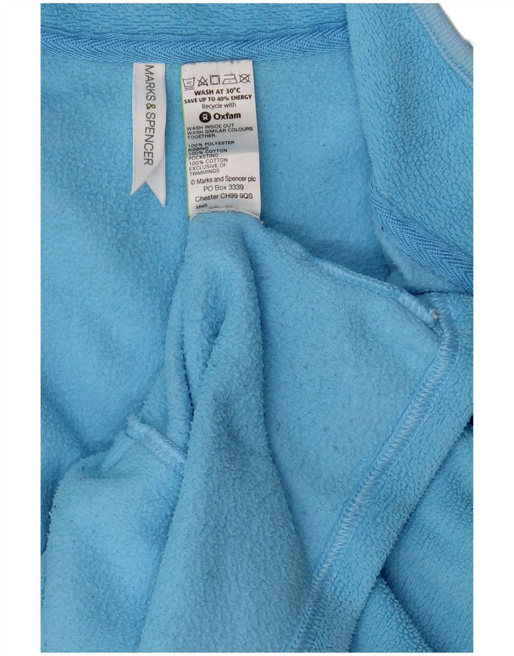 Marks & Spencer Chaqueta polar para mujer UK 44 Poliéster azul grande