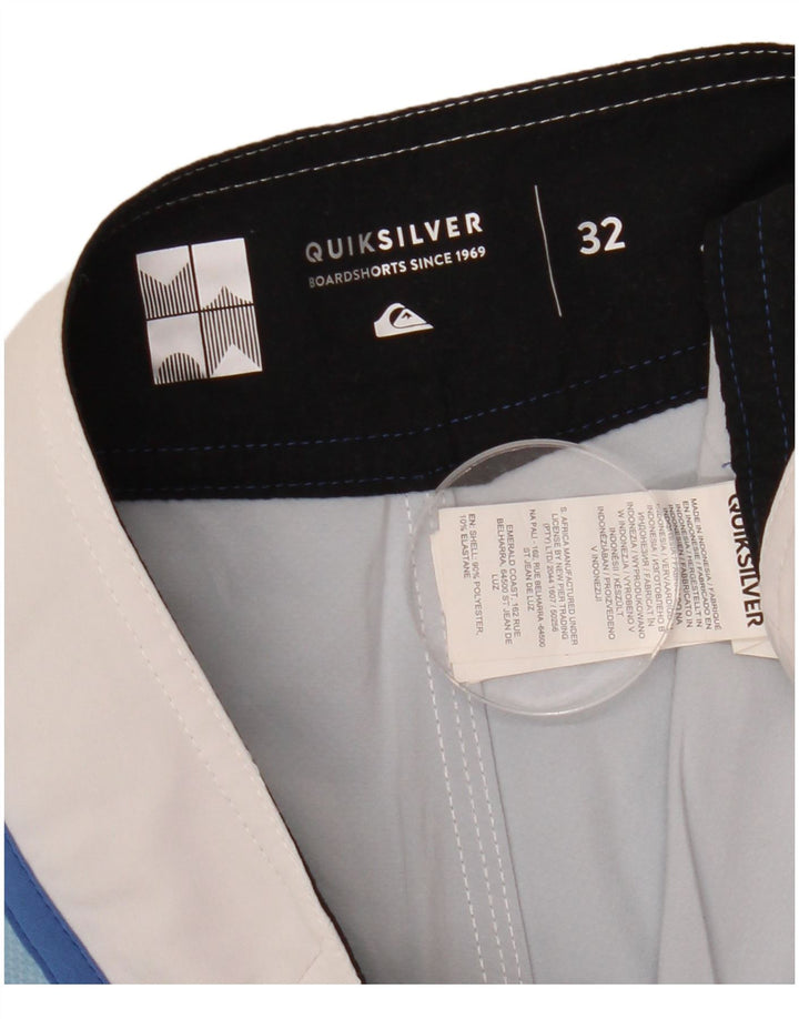 Quiksilver Hombre Bañador Gráfico Bañador Poliéster Rayas Azul Medio