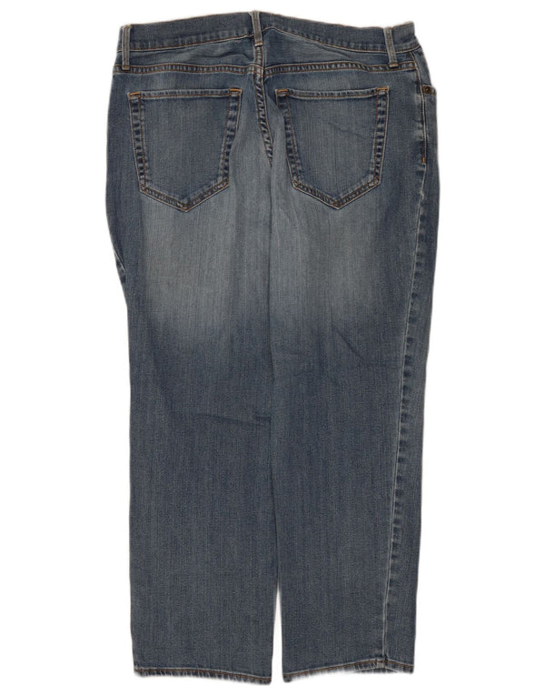 Eddie Bauer Vaqueros recortados estilo novio para mujer US 8 Mediano W30 L25 Algodón azul