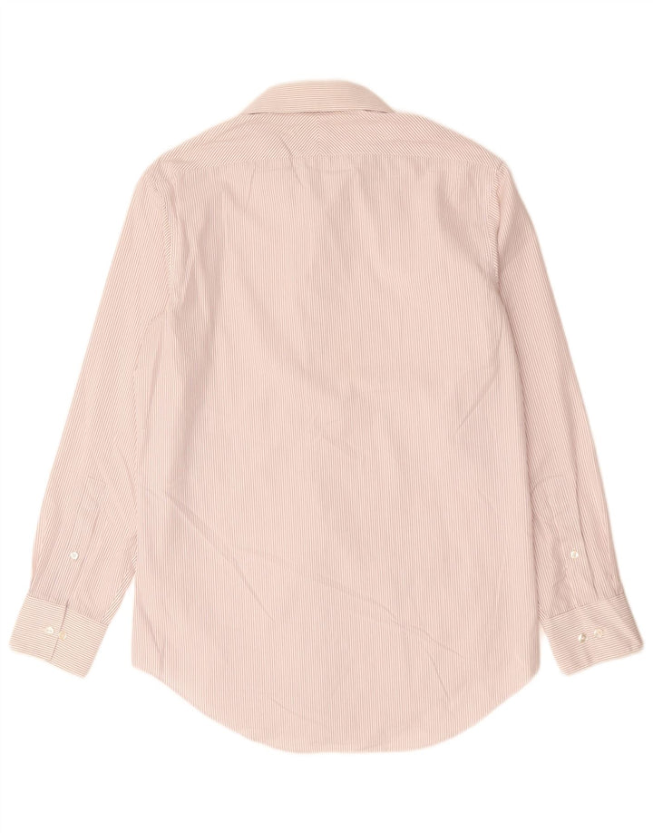 CALVIN KLEIN Camisa para hombre Talla 15 Mediana Algodón a rayas blancas