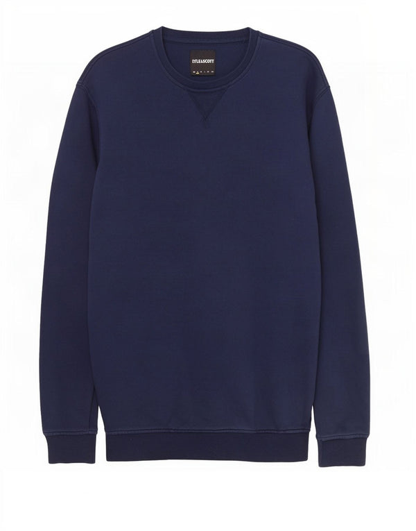 Lyle & Scott Hombre Sudadera Jumper Small Azul Marino Algodón