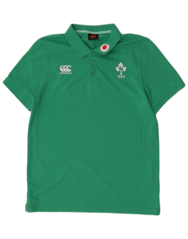 Canterbury Polo IRFU para hombre Poliéster verde grande