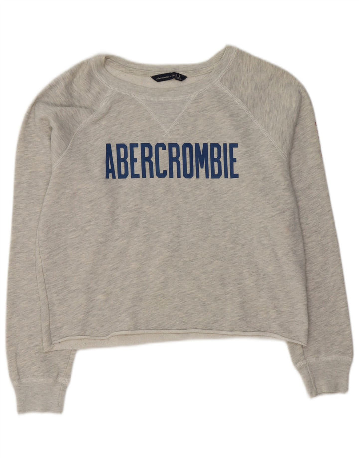 Abercrombie & Fitch - Sudadera gráfica para mujer (talla 40), color gris