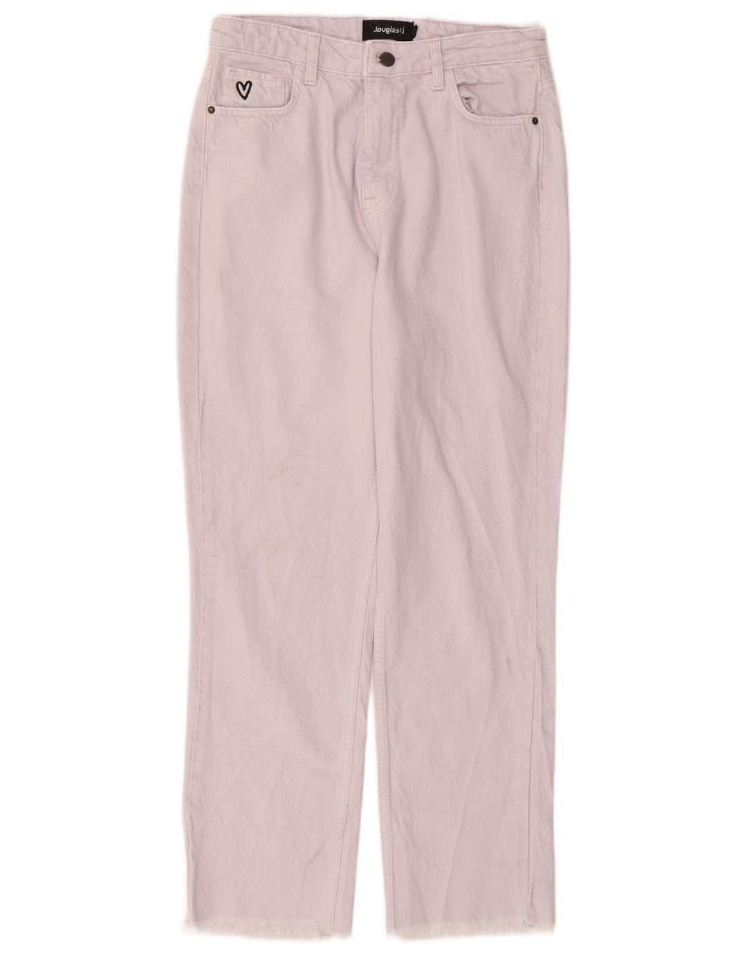 DESIGUAL Vaqueros rectos para mujer EU 38 Medium W26 L27 Algodón morado