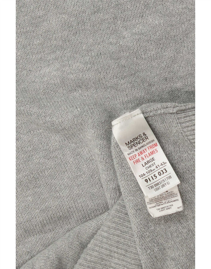 Marks & Spencer - Camiseta sin mangas para hombre, color azul, algodón gris grande