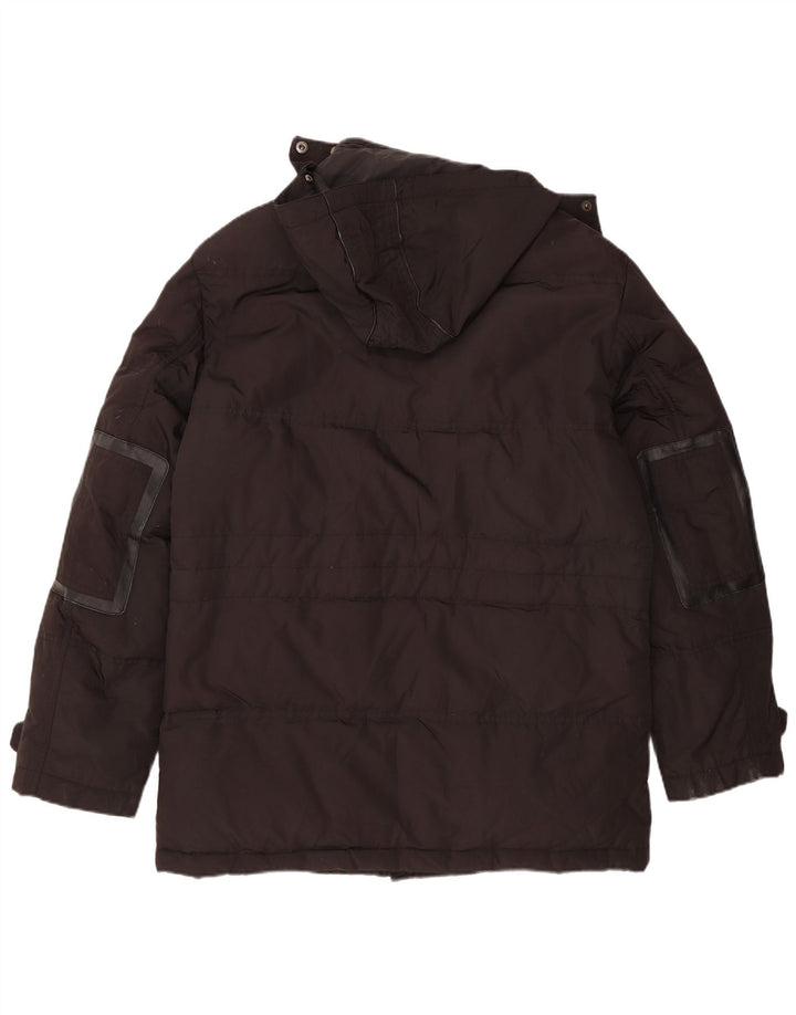Navigare Parka con capucha para hombre UK 40 Large Poliéster negro