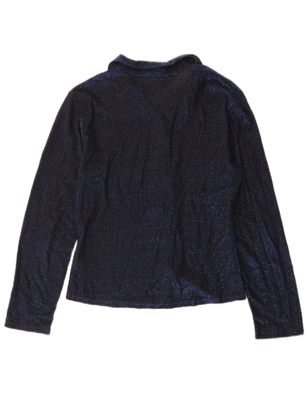 ORSAY Blusa camisera para mujer UK 8 Small Elastano moteado azul marino