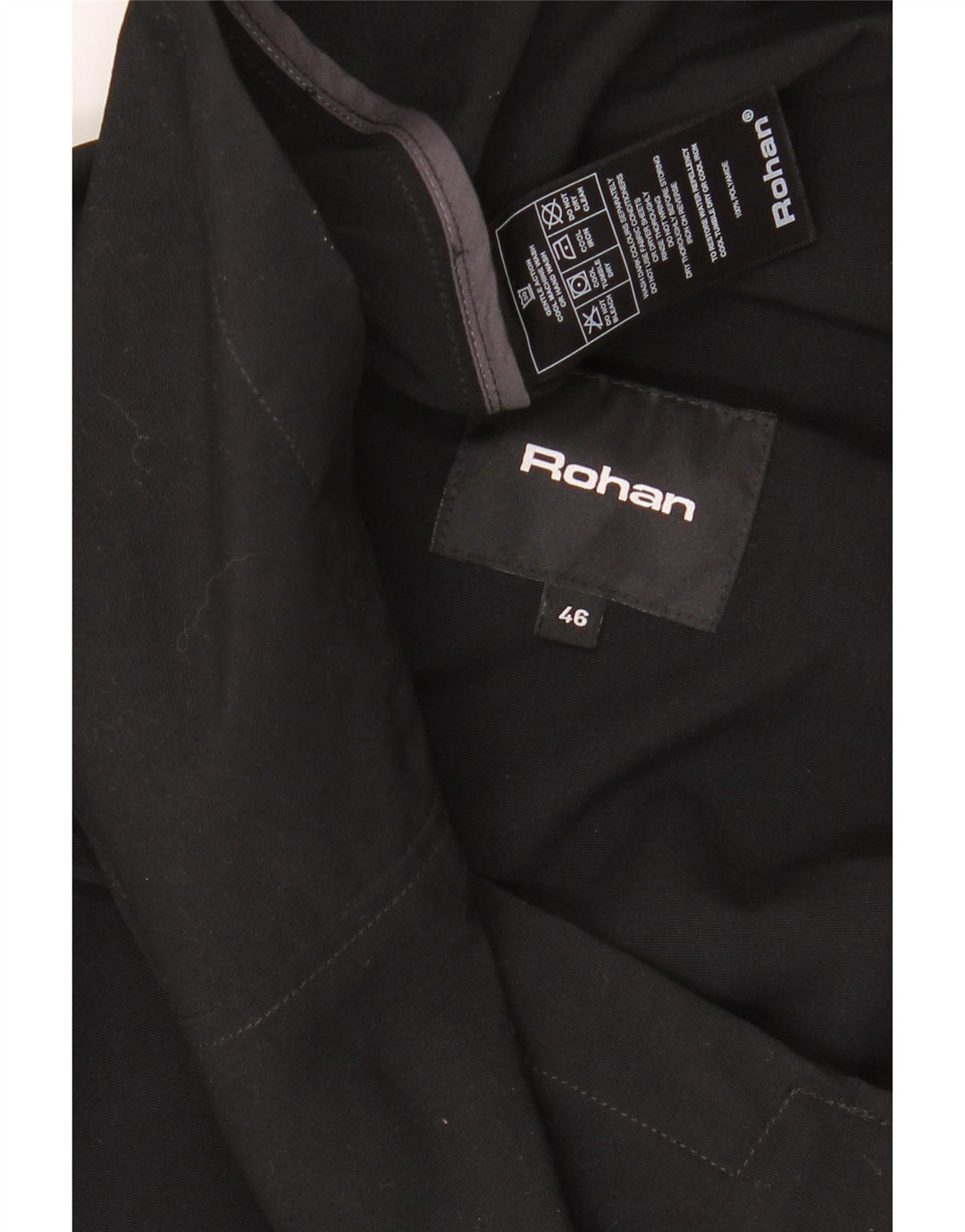ROHAN Chaqueta tipo blazer de 2 botones para hombre UK 46 3XL Poliamida negra a rayas