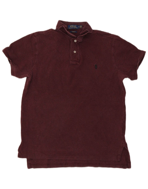 Polo Ralph Lauren Camisa de ajuste personalizado para hombre Algodón burdeos medio