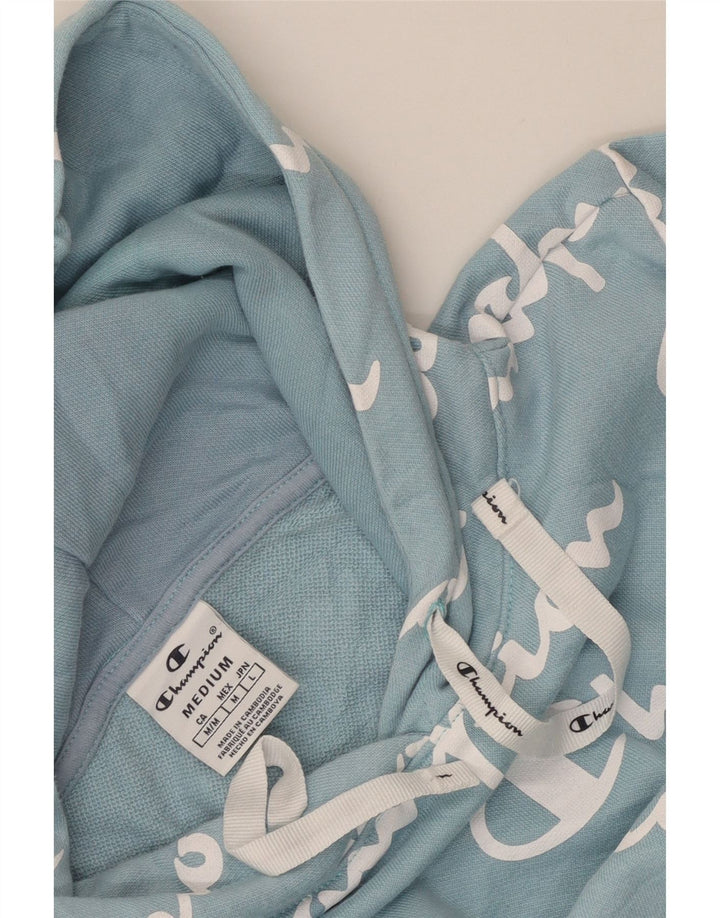 CHAMPION Jersey con capucha gráfico para mujer UK 12 Azul medio