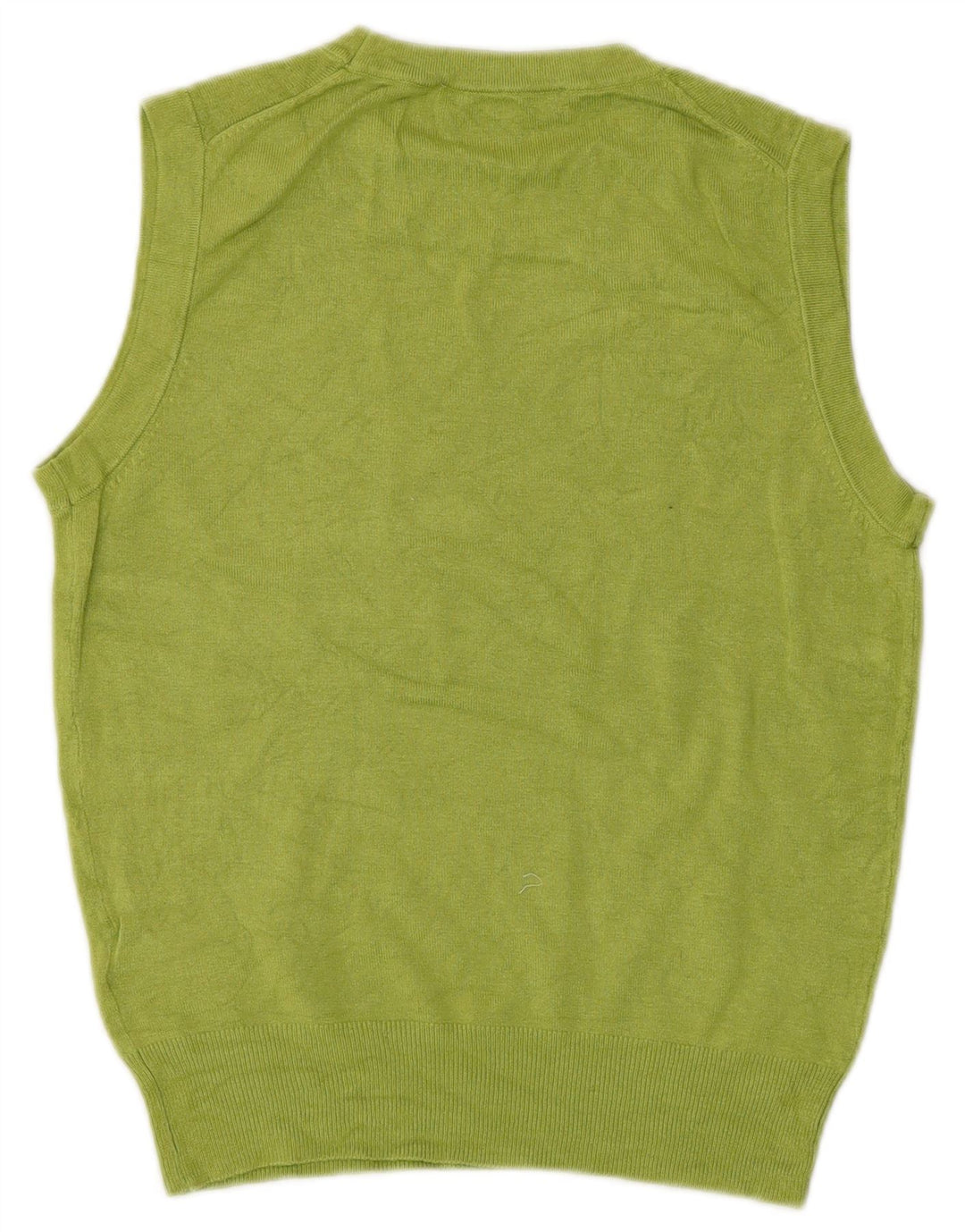 ZARA Mujer Crop Vest Tank Top UK 10 Small Viscosa Verde