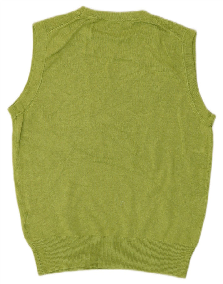 ZARA Mujer Crop Vest Tank Top UK 10 Small Viscosa Verde