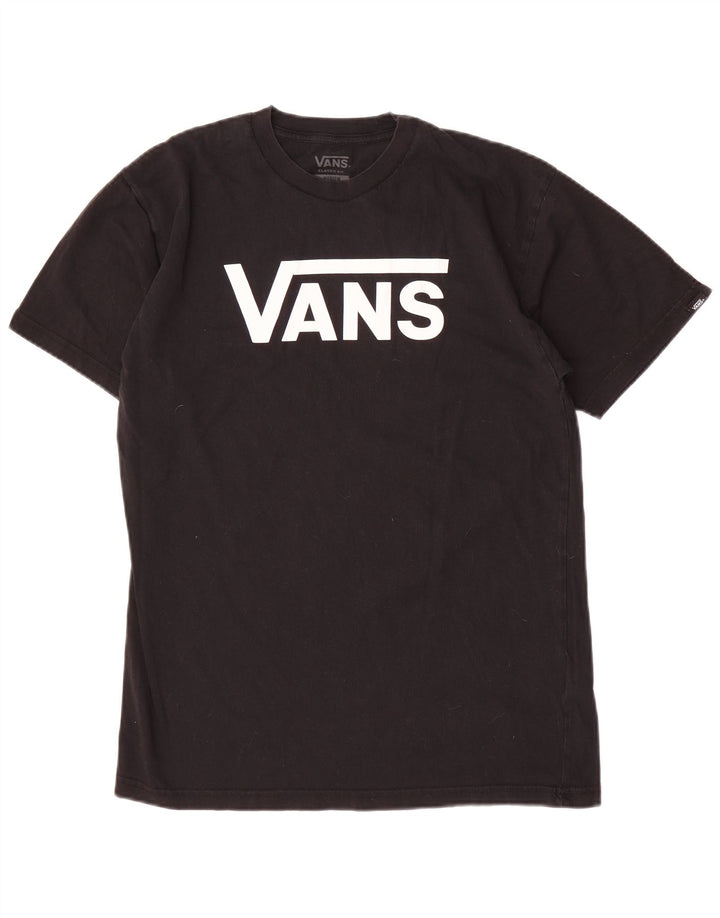 Vans Camiseta con gráfico de ajuste clásico para hombre Top mediano de algodón negro