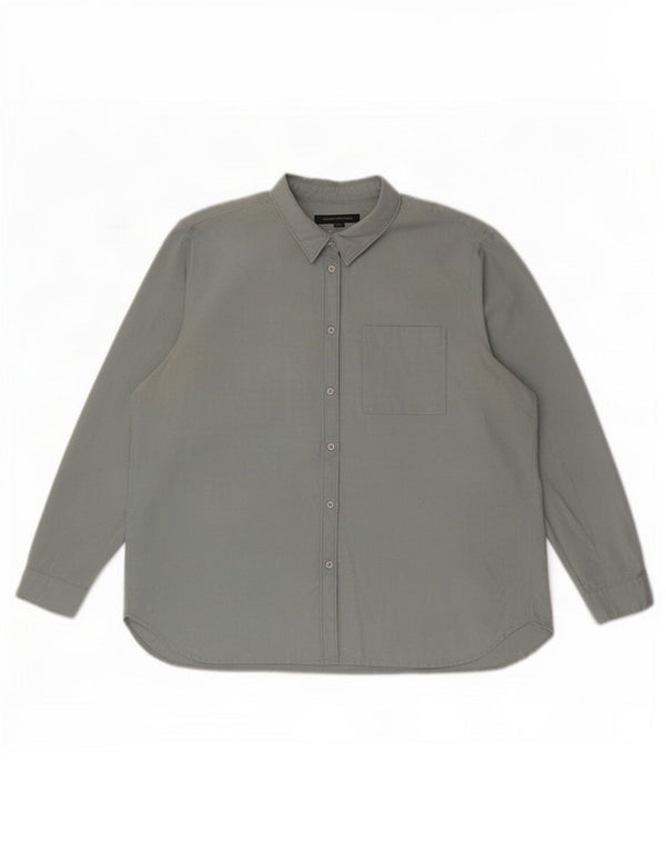 Camisa para mujer French Connection UK 46 Grande Algodón verde