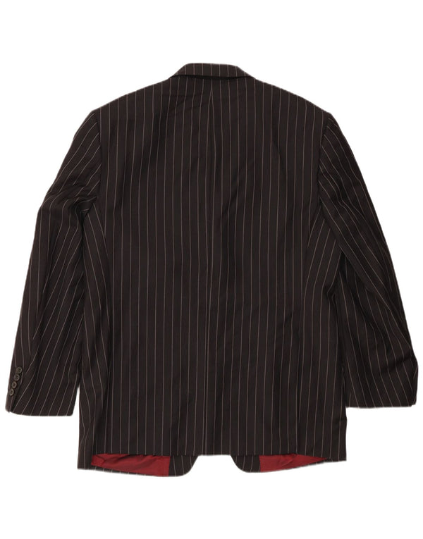 Marks & Spencer Chaqueta tipo blazer de 3 botones para hombre UK 42 Large Black Pinstripe