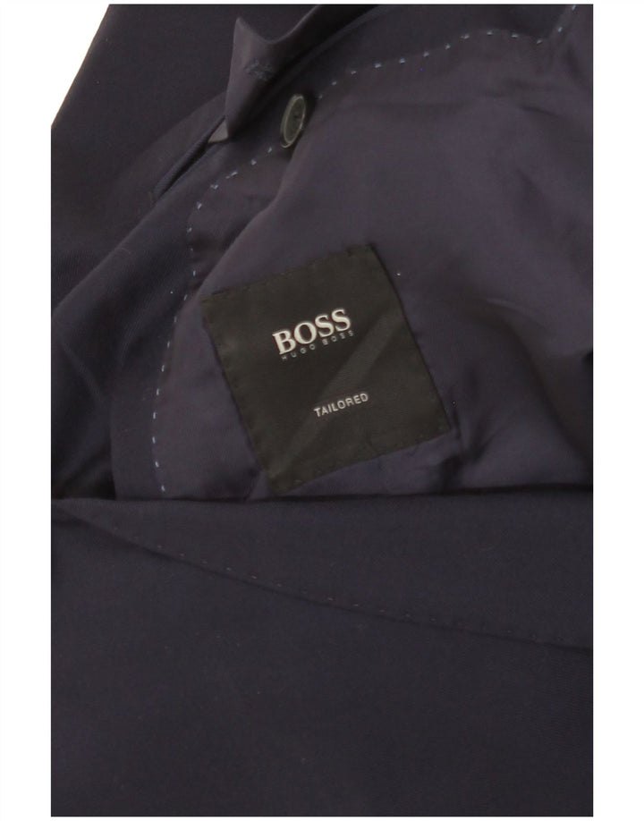 Hugo Boss Chaqueta tipo blazer a medida con 2 botones para hombre UK 36 Small Azul marino