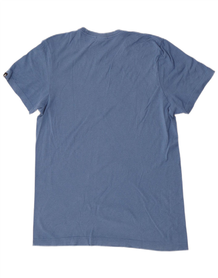 Adidas - Camiseta gráfica para hombre, talla pequeña, algodón azul