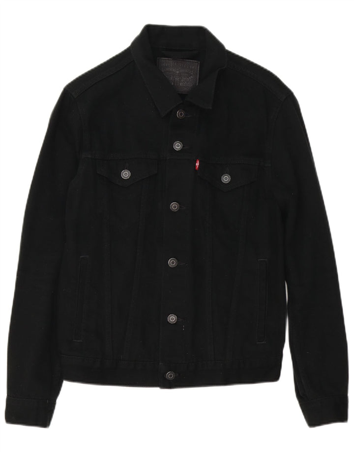 Levi's Chaqueta vaquera para hombre UK 36 Small Algodón negro