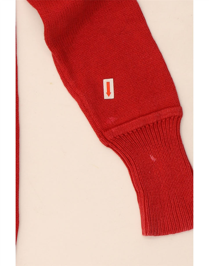 Zara - Jersey con cuello vuelto para mujer, talla 40, algodón rojo mediano