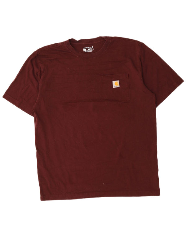 Carhartt Camiseta holgada alta para hombre Top grande de algodón marrón