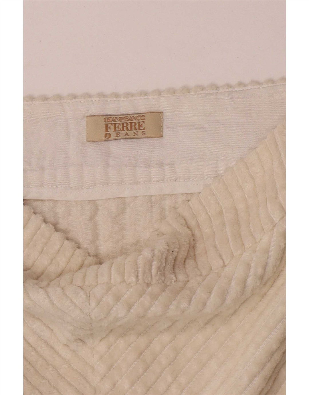 Gianfranco Ferre Falda De Pana Mujer W30 Mediana Blanco Roto